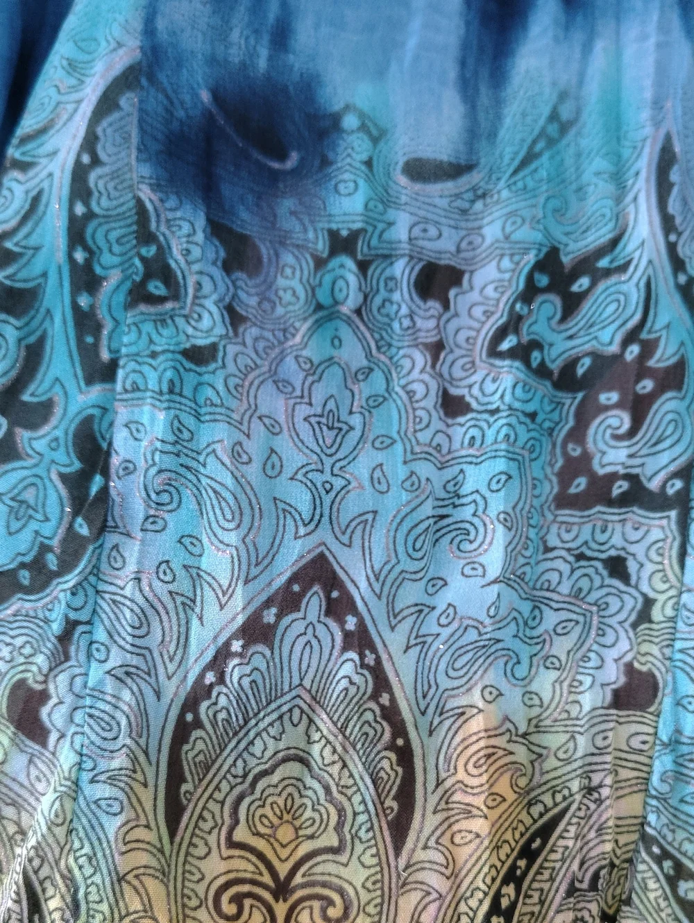Vintage Tracy Evan Tie Dye Paisley Ruffle Mini Skirt Size 1 Fairy Grunge 90s